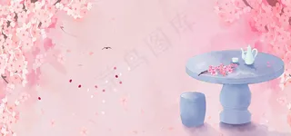 古风樱花古典酒文化