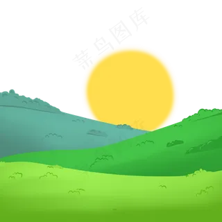 草地绿色植物太阳