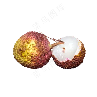 新鲜剥开的荔枝