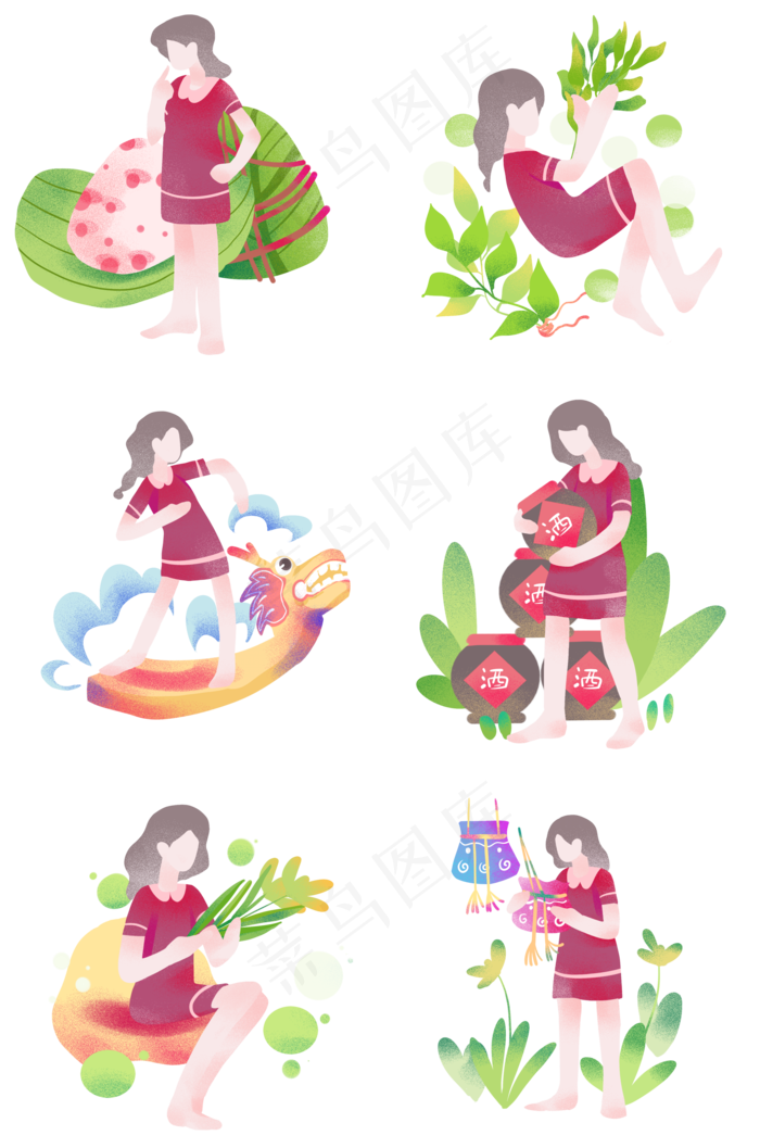 端午节合集人物(2000X3020(DPI:300))psd模版下载