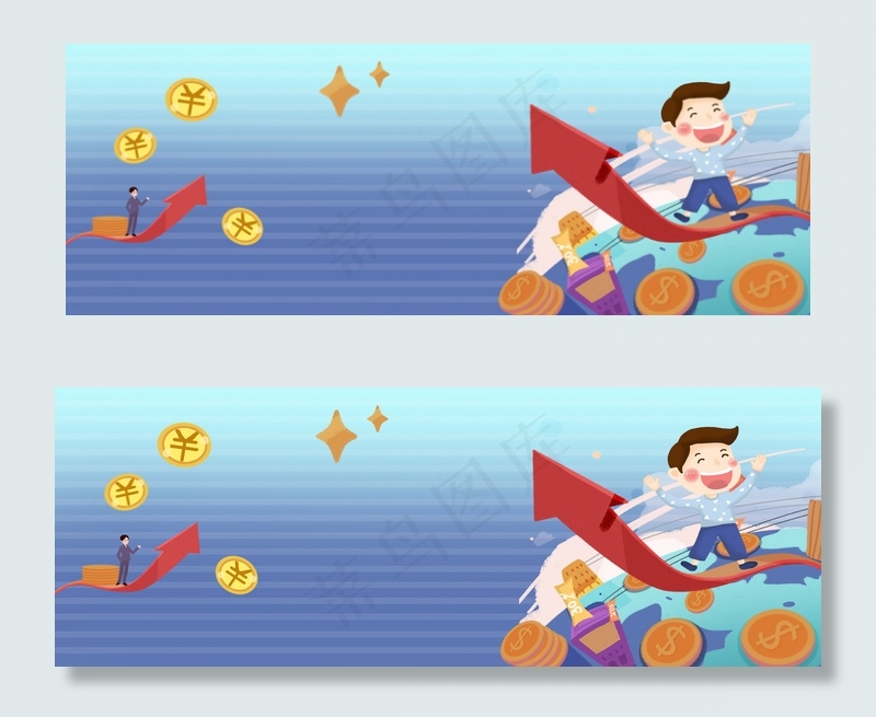 金融理财赚钱聚宝盆海报banner