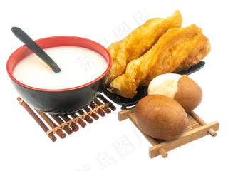 鸡蛋油条豆浆,免抠元素