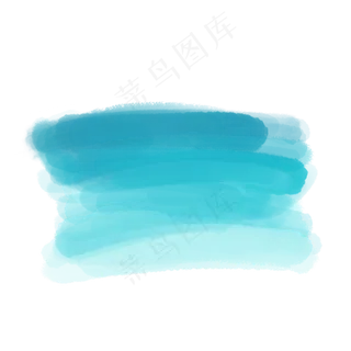 蓝色水彩墨迹