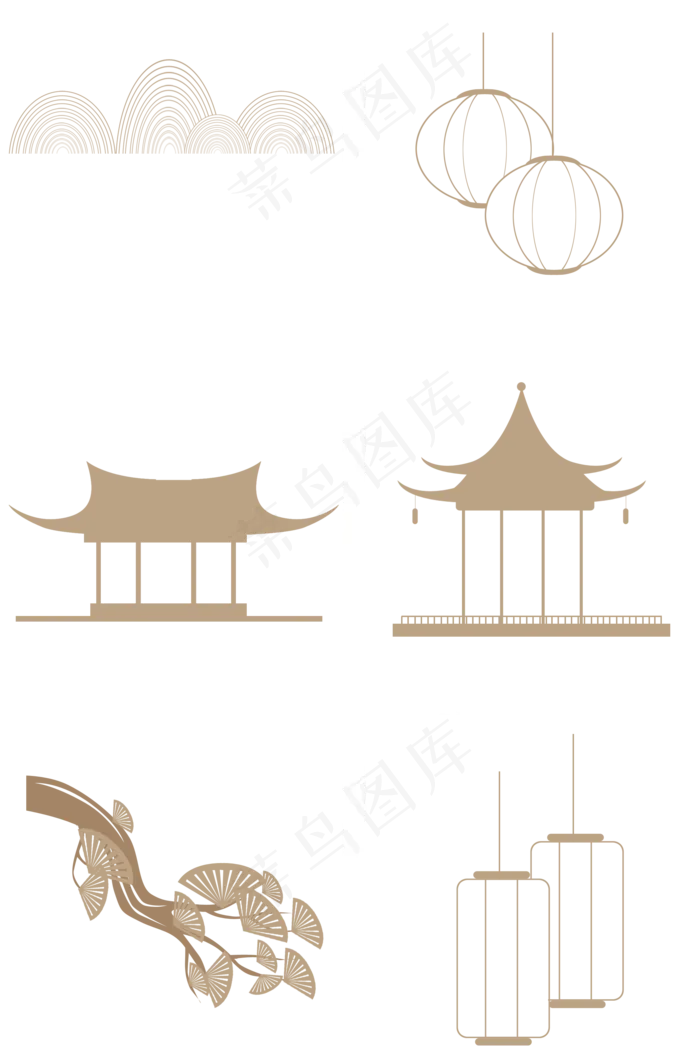 浅棕色古风汉风
