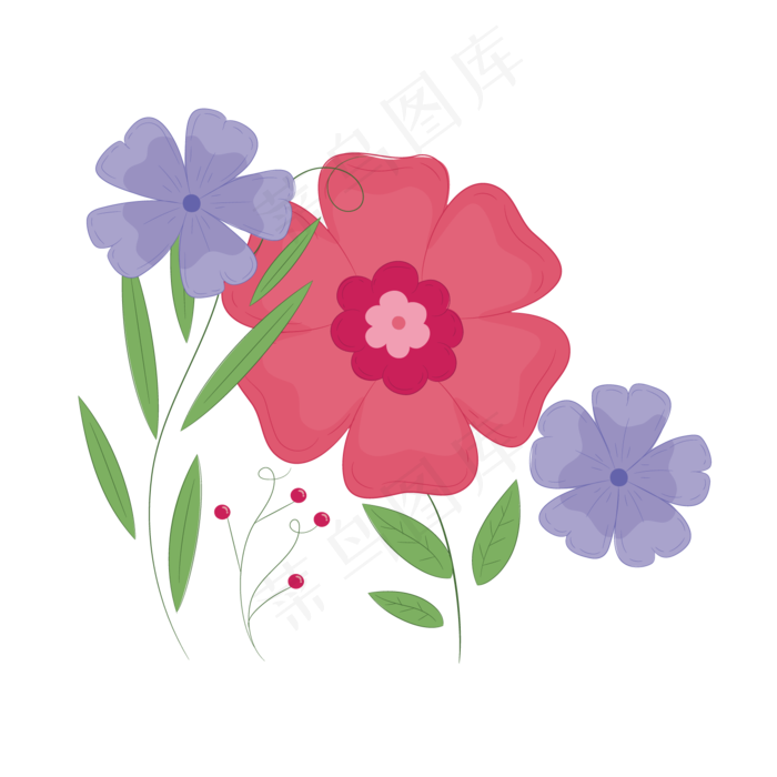 花朵装饰矢量元素