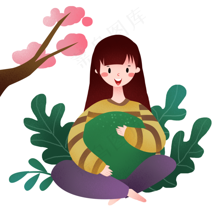 清明节青团花朵