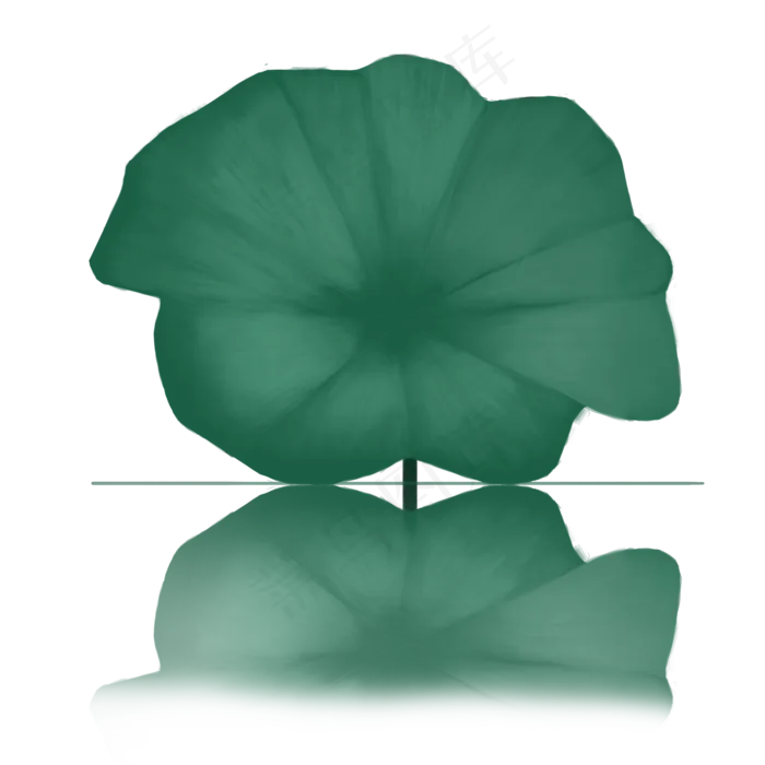 荷花通用词绿色荷叶倒影(2000X2000(DPI:300))psd模版下载