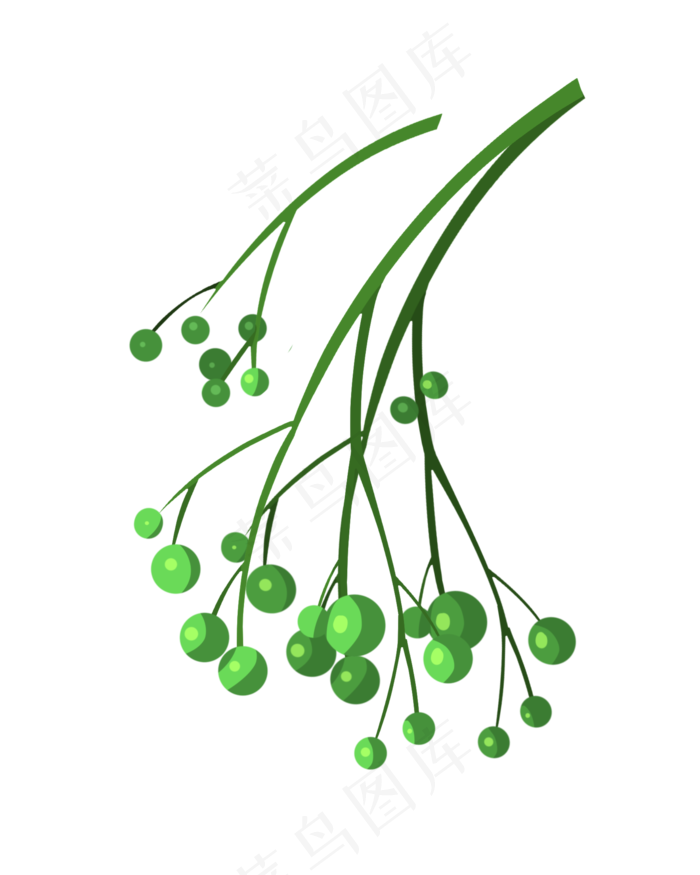 节气小满绿色果子(2000X2500(DPI:300))psd模版下载