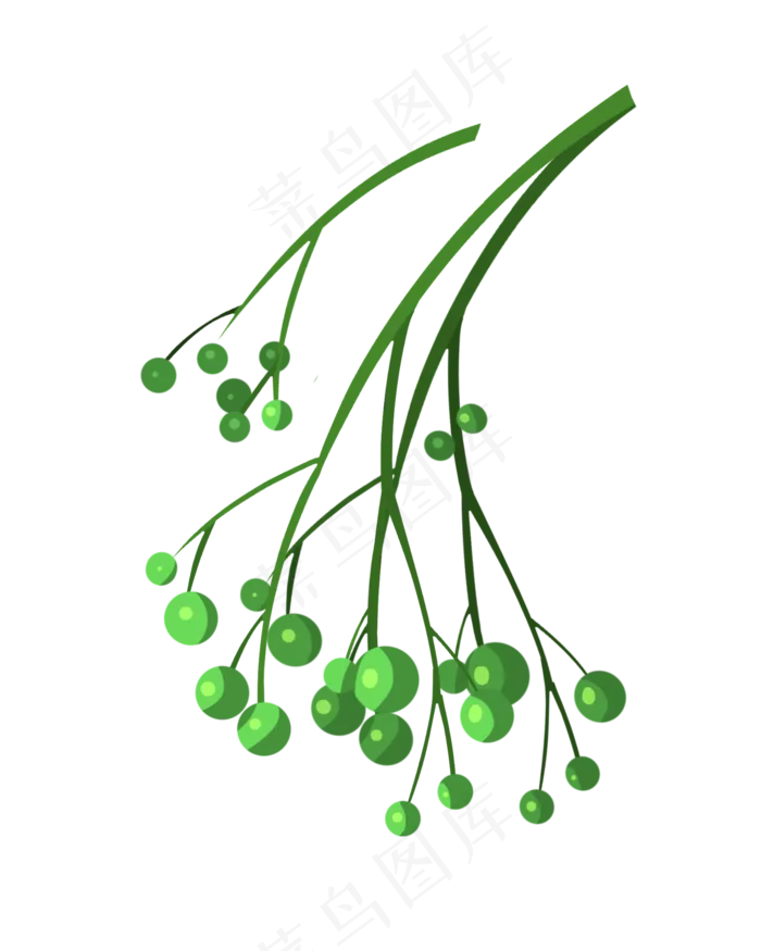 节气小满绿色果子(2000X2500(DPI:300))psd模版下载