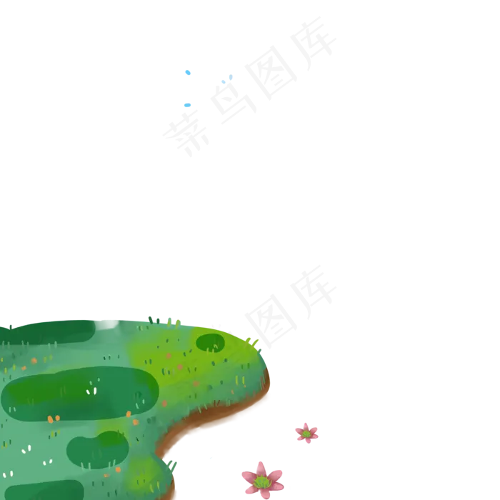 绿色的花朵免抠图(2000X2000(DPI:300))psd模版下载