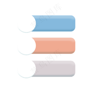 手绘水彩创意小清新PPT按钮标签