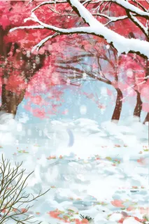 冬至冬季雪人樱花大雪大寒 冬至冬季雪人樱花大雪大寒