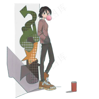 妇女节酷酷的女孩,免抠元素