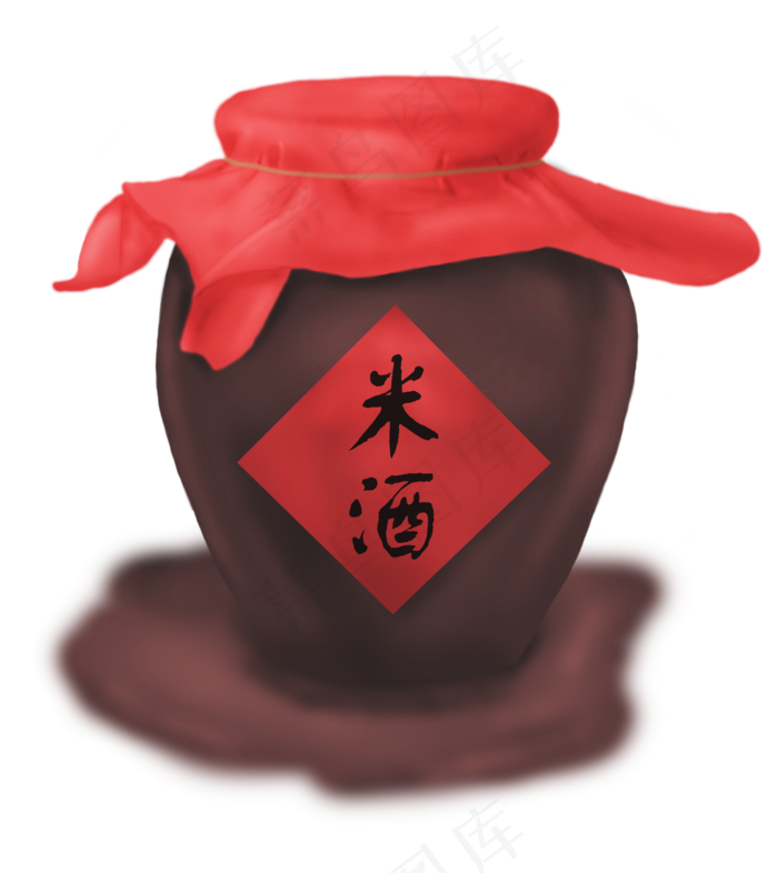 米酒手绘矢量图白露季节,免抠元素(1981*2225px 300 dpi )psd模版下载