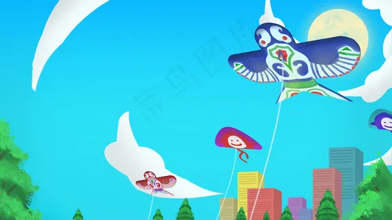 夏天民生放风筝城市 夏天民生放风筝城市