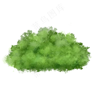 春天小清新草地整簇草丛,免抠元素