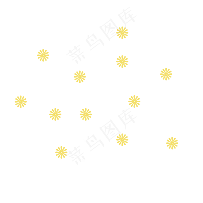 黄色小碎花环保节能素材(2000X2000(DPI:300))psd模版下载
