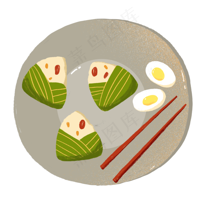 端午节粽子鸭蛋筷子(2000X2000(DPI:300))psd模版下载