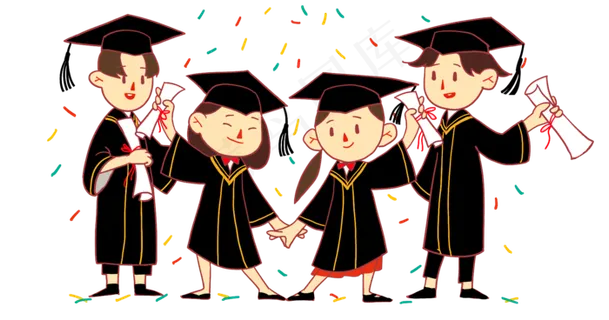 多人毕业合影png图片素材