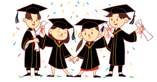 多人毕业合影png图片素材