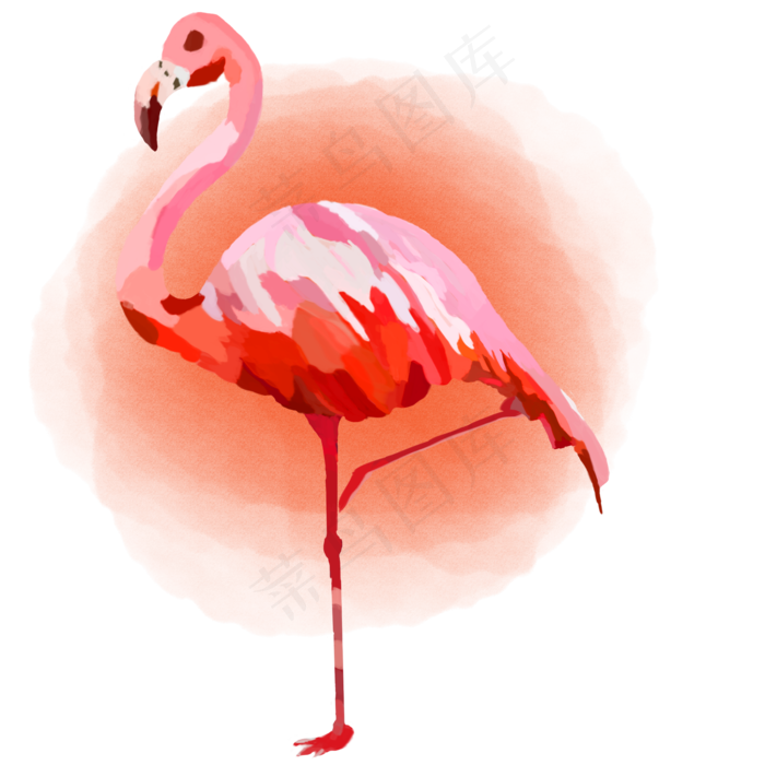 卡通粉色火烈鸟免费下载,免抠元素