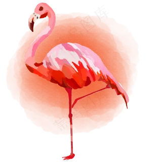 卡通粉色火烈鸟免费下载,免抠元素