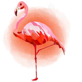 卡通粉色火烈鸟免费下载,免抠元素