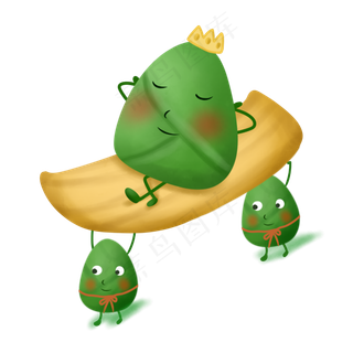 端午节拟人粽子国王