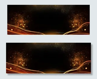 黑色大气科技企业年会展板