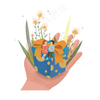 2月14情人节手礼物花装饰幻想