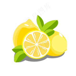 矢量卡通手绘水果系列清新柠檬