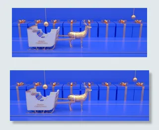 C4D圣诞三维场景