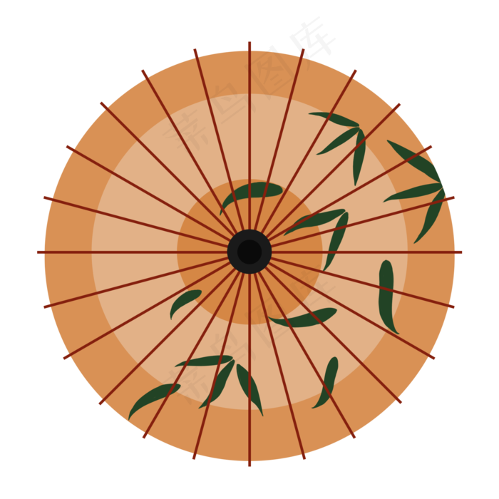 古代江南油纸伞免扣,免抠元素
