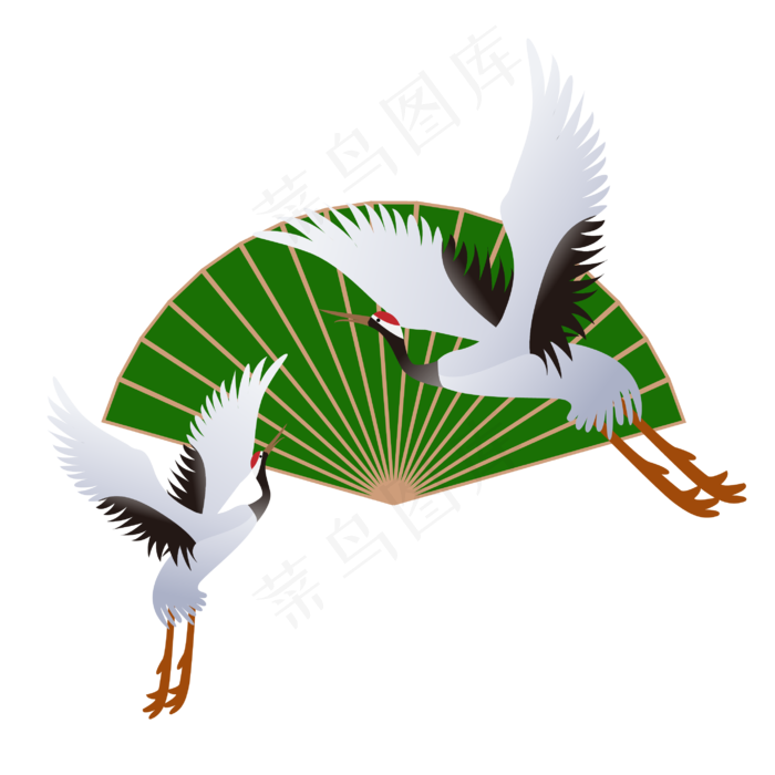 重阳节仙鹤组合中国风