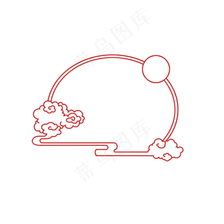 红色中国风边框免扣图,免抠元素