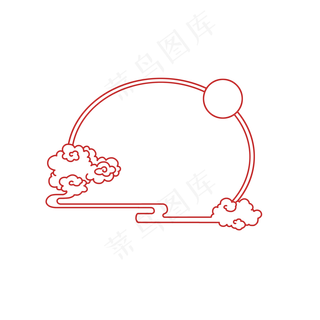 红色中国风边框免扣图,免抠元素