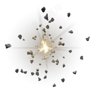 喷溅石头,免抠元素