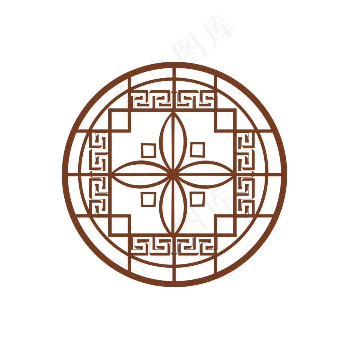 中国风花格窗(3000X3000(DPI:300))psd模版下载