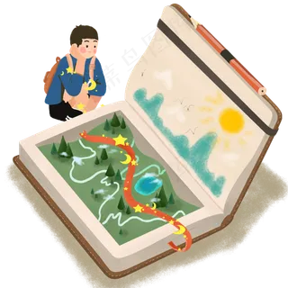 热爱阅读都市知识的海洋可爱少年,免抠元素