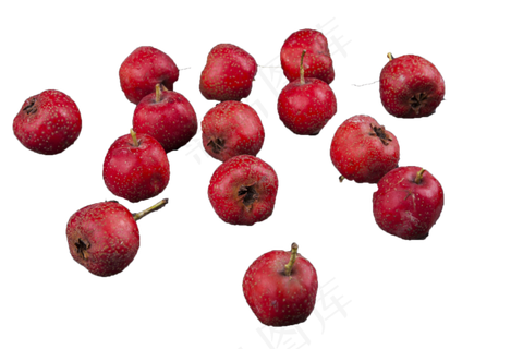 一堆酸溜溜开味山楂