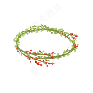 红色花苞做的花环