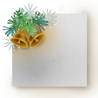 圣诞节铃铛贺卡,免抠元素