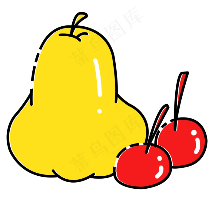 初夏小清新水果png(2528X2528(DPI:300))psd模版下载