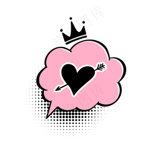 情人节爱心涂鸦聊天对话框