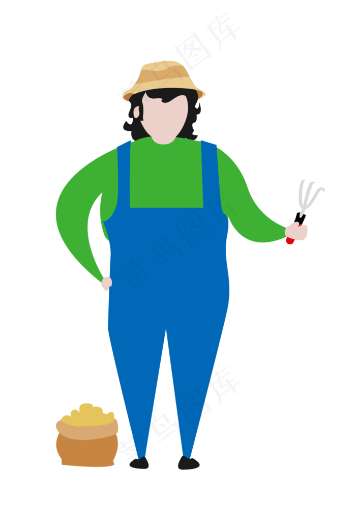 五一劳动节夸大撞色扁平化矢量卡