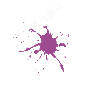 一紫色的水彩笔触