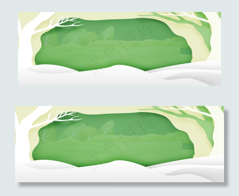 简约绿色清明节通用背景素材