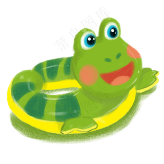 大暑小暑清凉消暑卡通动物泳圈