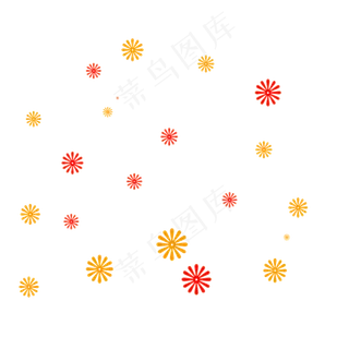 小碎花元旦贺卡素材,免抠元素