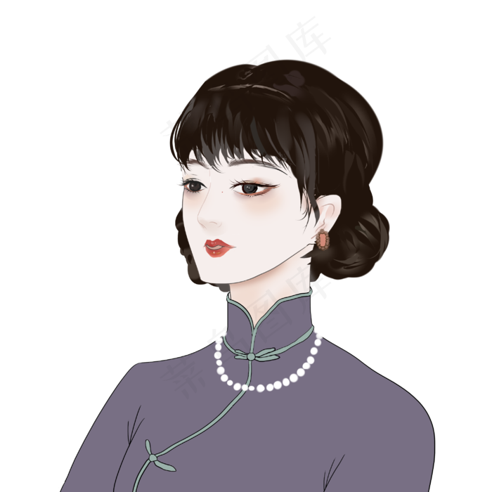 老上海女人(3000X3000(DPI:72))psd模版下载